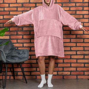 Bluzair - oversize takaró pulcsi - rózsaszín